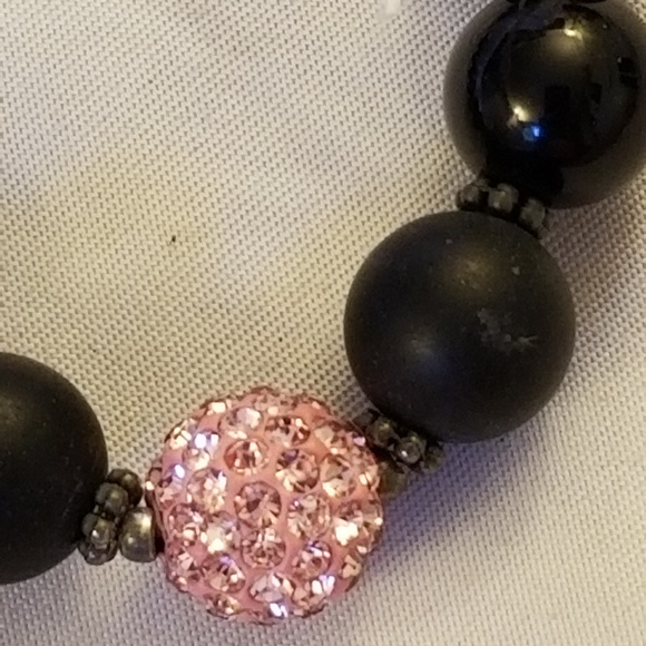 HANDMADE Bracelet Swarovski Black Pink - Picture 5 of 5